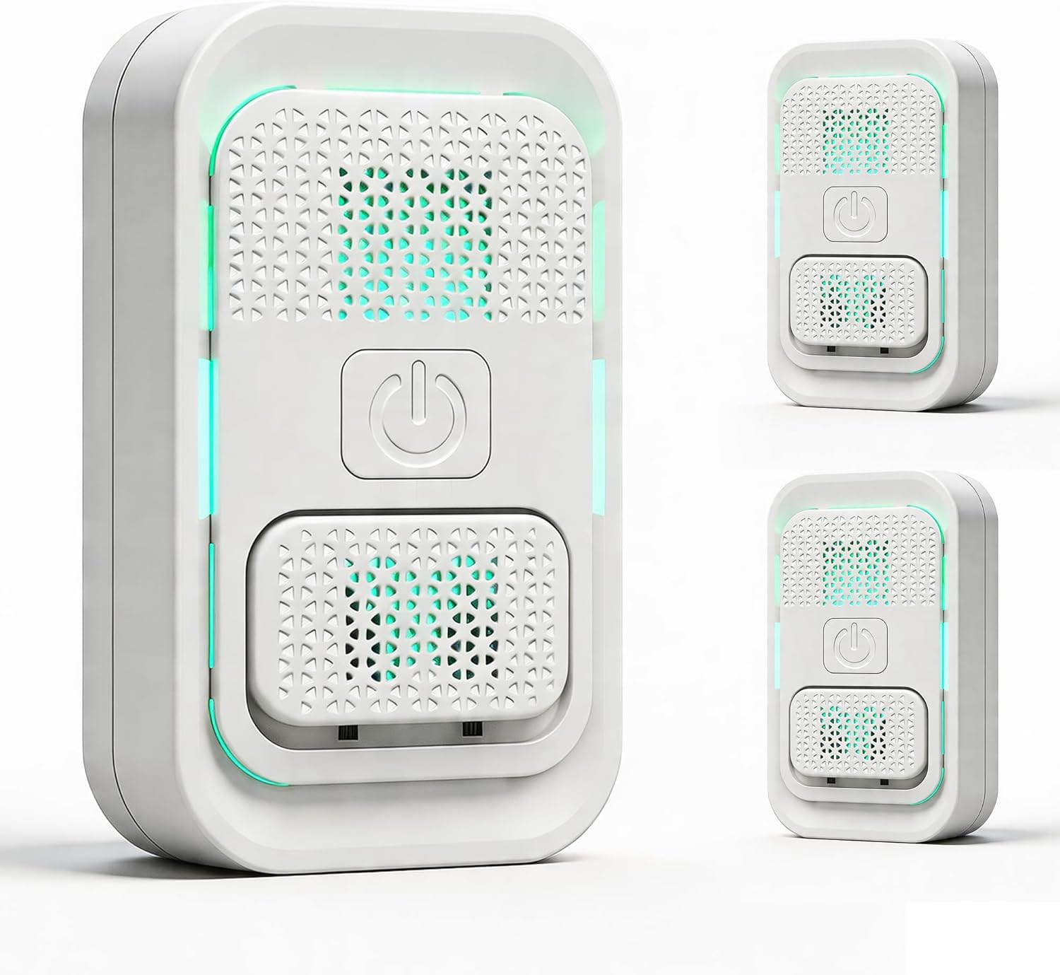 Plug In Air Ionizer - Anion Air Purifier for Home Bedroom Office, 2 Pack Small Mini Quiet, Portable Air Freshener for Odor, Dust, Pets Smell, White