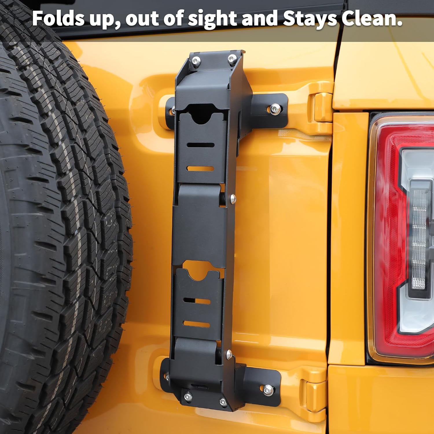 Linskip Tailgate Hinge Step Compatible with Ford Bronco 2021-2025+, Easy Roof Reach, Tailgate Ladder for Bronco Exterior Accessories