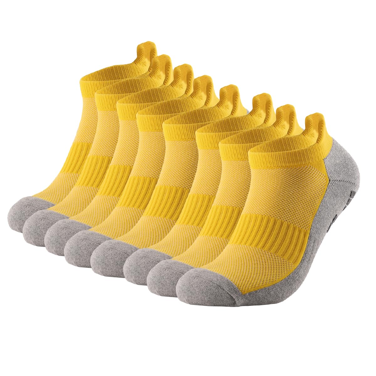 Calcetines de compresión de tobillo para hombres y mujeres, 2/4/6 pares, calcetines de compresión de corte bajo con soporte de tobillo, amarillo, 8 pares, 8 Pares Amarillo, 9-12