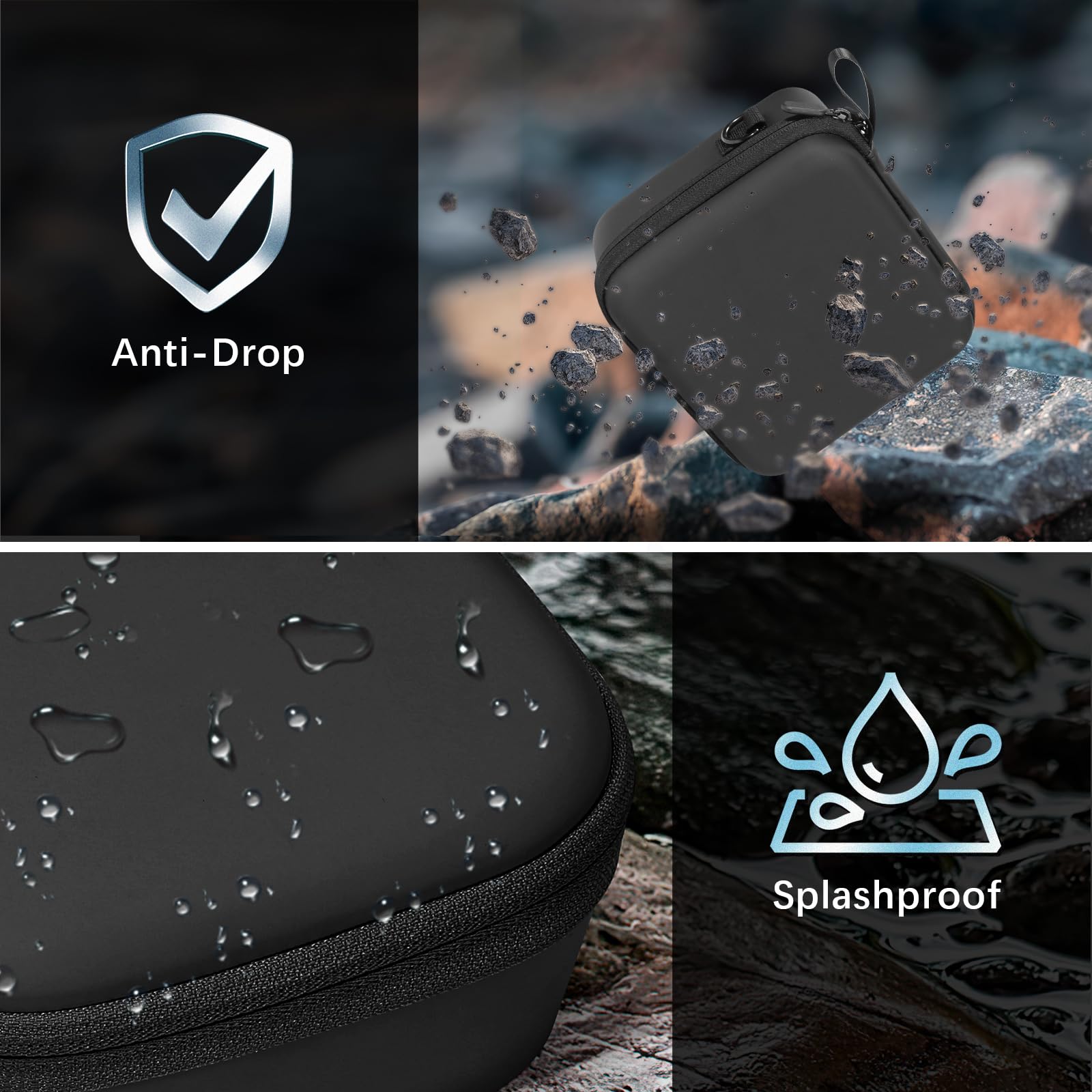 FPVtosky Neo 2 Étui de Voyage, Sac de Voyage en PU Portable pour Accessoires de Drone DJI Neo 2 [Seulement Le Sac]