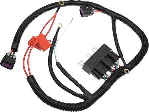 X AUTOHAUX 7L5533A226T Kit de arnés de cableado de actualización de ventilador eléctrico dual para GM 1999-2006 ECU Motor de control de doble
