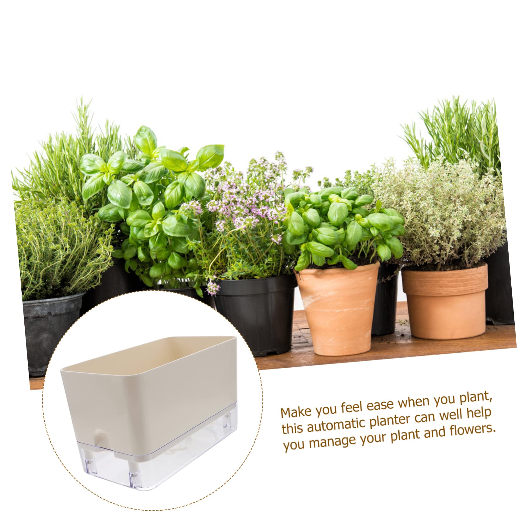 Selbstbewässernder Blumentopf für Zuhause, Kunststoff Pflanztopf