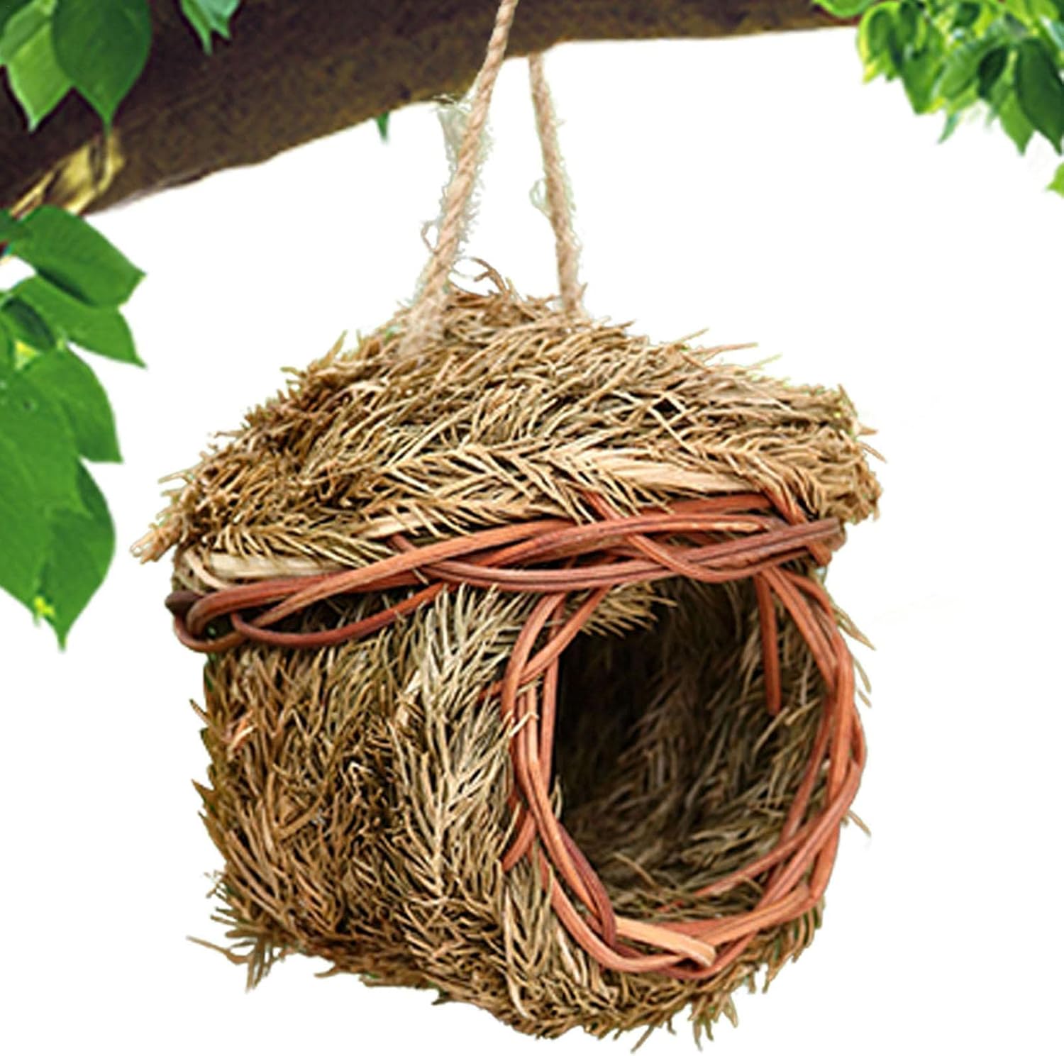 Laideyilan 鳥の巣 吊り下げ 巣箱 野鳥 鳥用品 庭園飾り 寝床 保温 天然素材 遊び場 ペット用品 おしゃれ 庭装飾 送料無料 新品