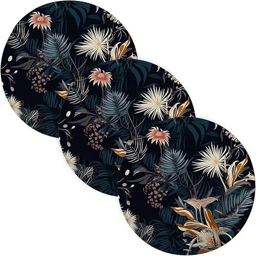 Plants Flowers White Green Kitchen Hot Pads High Heat Trivet for Hot Pots and Pans Heat Resistant Hotpads for Bowl Farmhouse Kitchen Decor Kitchen