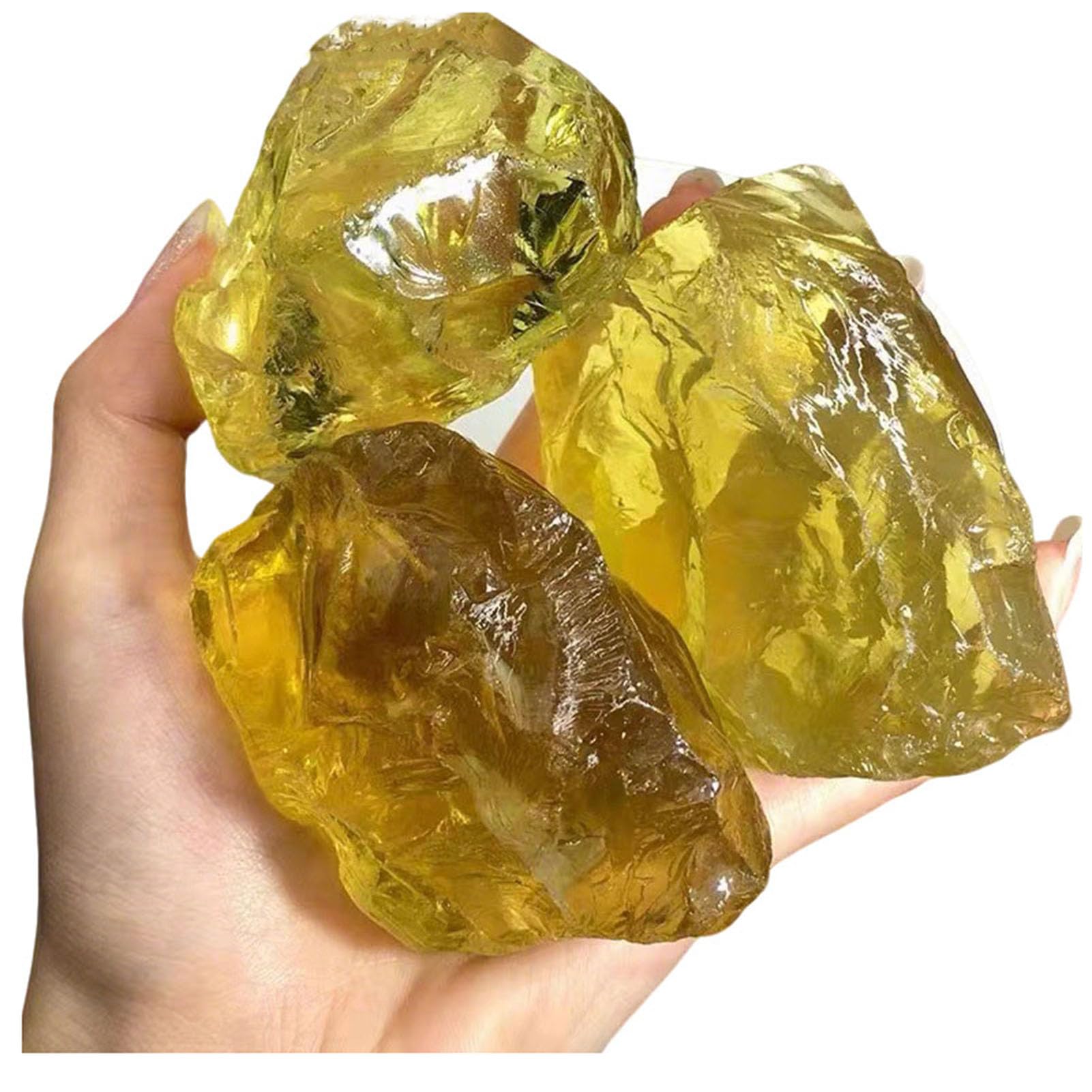 HHCTEBEC Citrine Raw Rough Healing Crystals Irregular Raw Rough Stones Natural Gemstones Chakra Raw Stone for Home Decor, Aromatherapy, Feng Shui & Crystal Healing Tumbling, Cabbing,500G,S