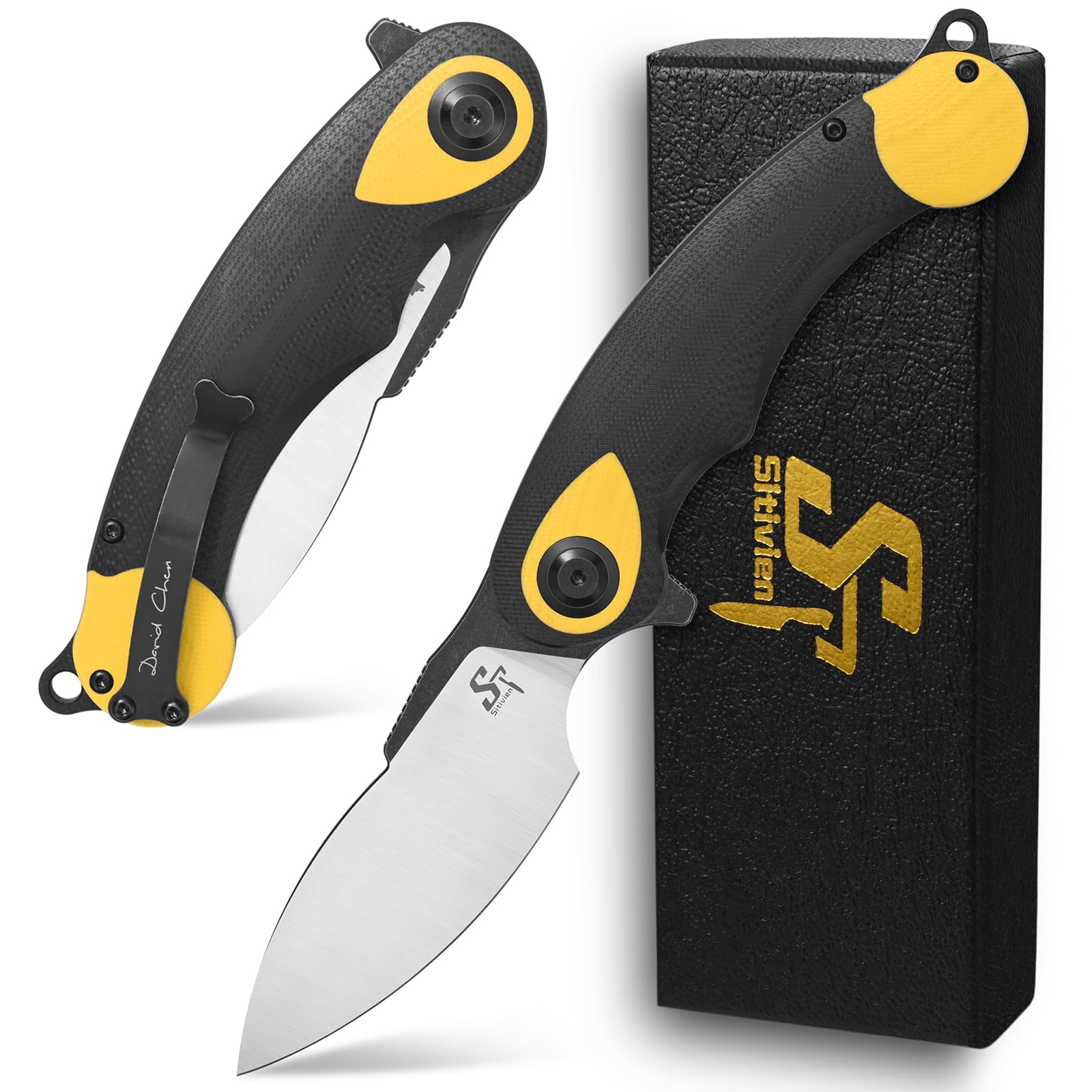 Amazon.com : Sitivien ST157 Pocket Folding Knife,Sandvik 14C28N
