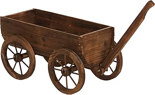 Wooden Wagon Garden Planter - coolthings.us