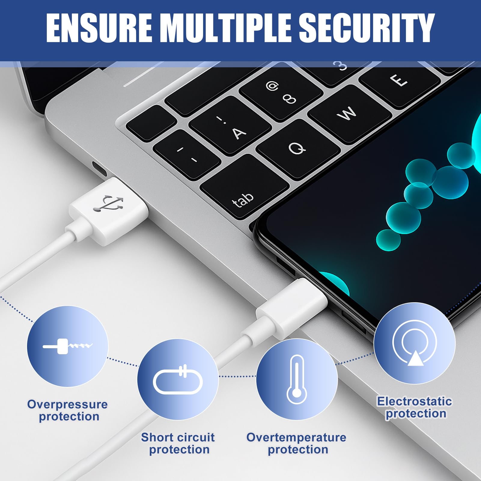 Cavo USB C 1,8 M 65W 5A SUPERVOOC | Ricarica Rapida Per OPPO, OnePlus, Realme | Trasferimento Dati 480 Mbps - 2