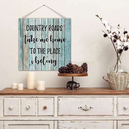 Miniatura 5 de Letrero de madera Shabby Chic para colgar en la pared con diseño nostálgico y rústico para colgar en la pared para dormitorio casa de campo puerta