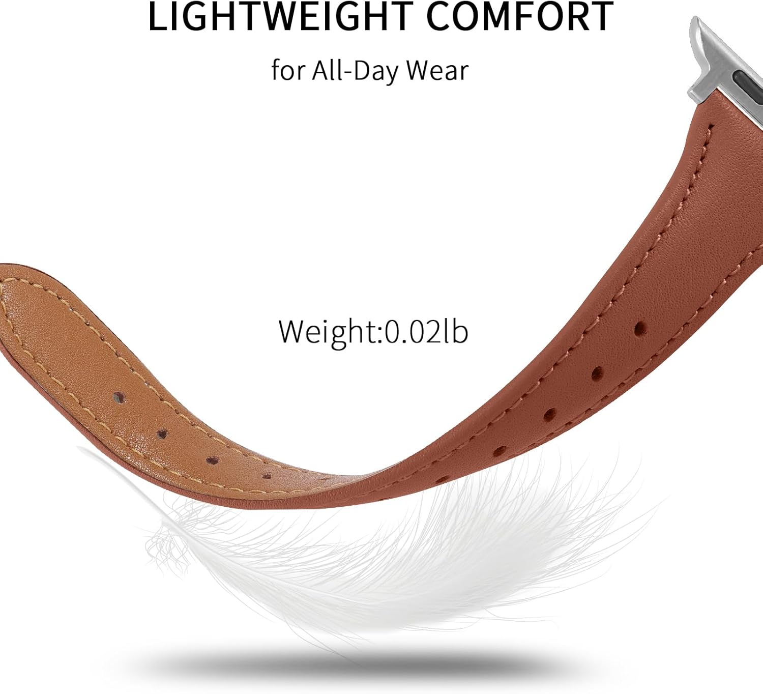 Slim Genuine Nappa Leather Bands Compatible with Apple Watch Band 38mm 40mm 41mm 42mm 44mm 45mm 46mm Women, Sweatproof Ultra Soft Leather Replacement Straps for iWatch Ultra/SE/1/2/3/4/5/6/7/8/9/10/11 - Image 6