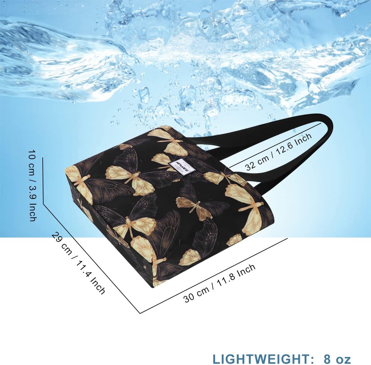 Tote Bag with Zipper for Women Inside Mesh Pocket Heavy Duty Casual Anti-water Cloth Travel Shoulder Handbag - Image 3