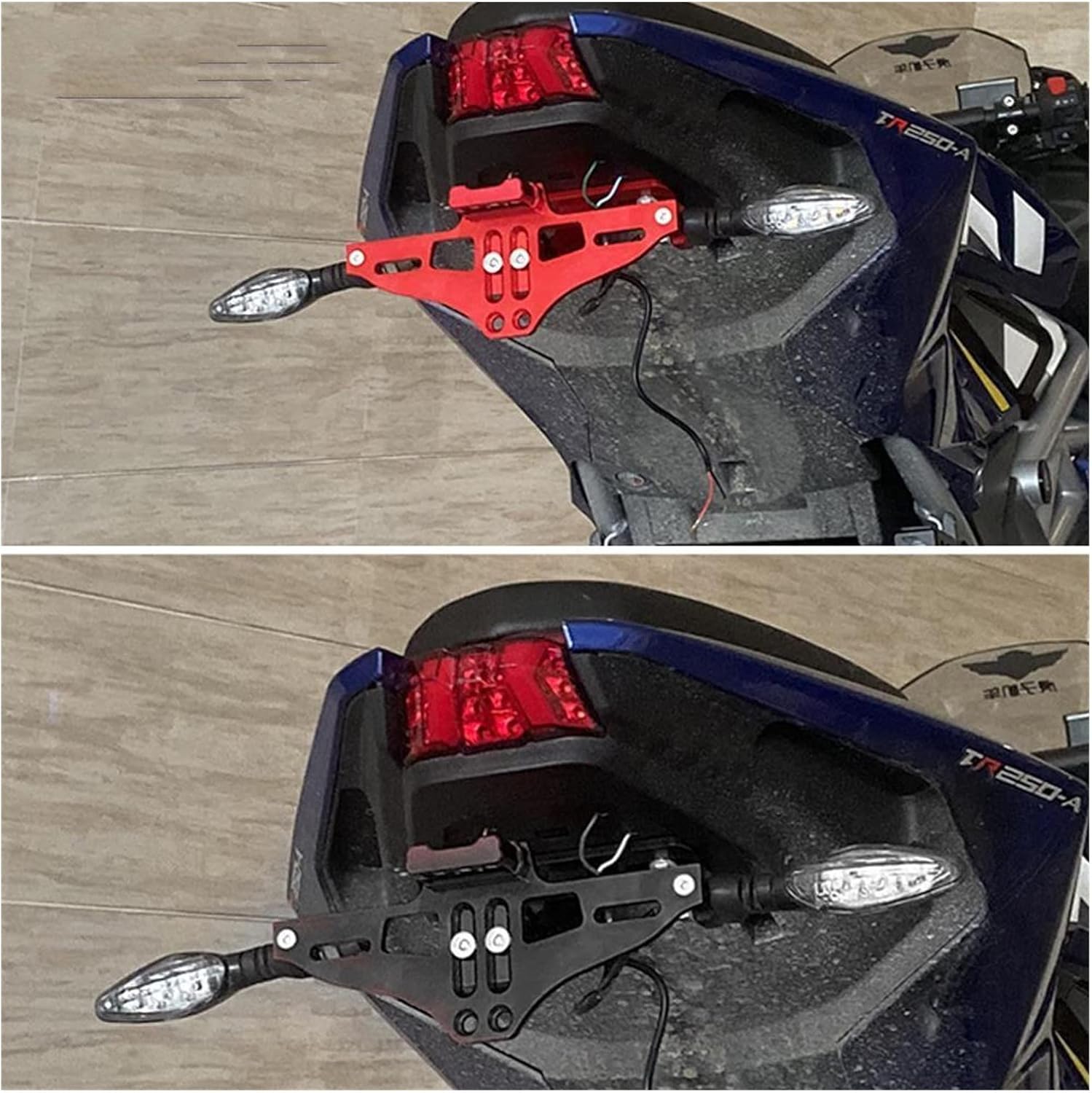 for BMW for K1200S for K 1200 S 2004 2005 2006 2007 2008 Rear License Plate Tail Frame Holder Bracket Turn Signal Light (Color : 3)
