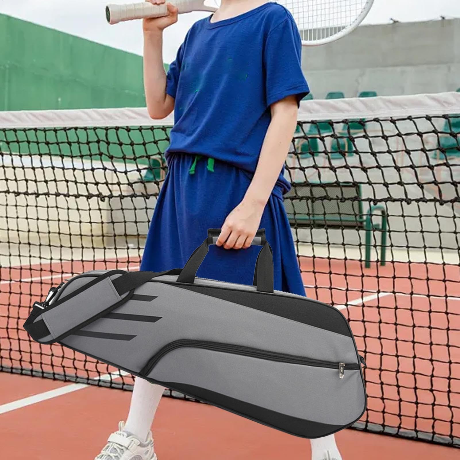 Bolsa para raquetas de bádminton, organizador de transporte de hombro impermeable, equipo de viaje deportivo, sistema de transporte ligero para equipo de protección, accesorios de almacenamiento