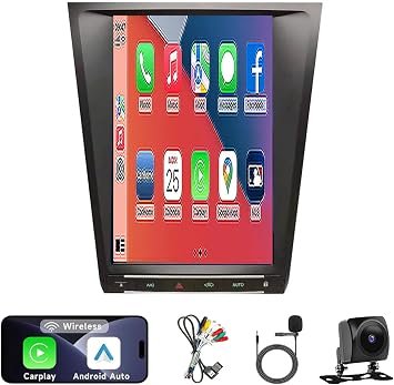 8CORE 4+64GB مع مقابض Android 14 راديو ستيريو للسيارة لكزس GS GS300 GS350 GS400 GS430 GS460 2004-2011 - شاشة تعمل باللمس IPS مقاس 12.8 بوصة، مجموعة لوحة القيادة للترقية مع CarPlay وAndroid Auto، نظام ملاحة GPS،
