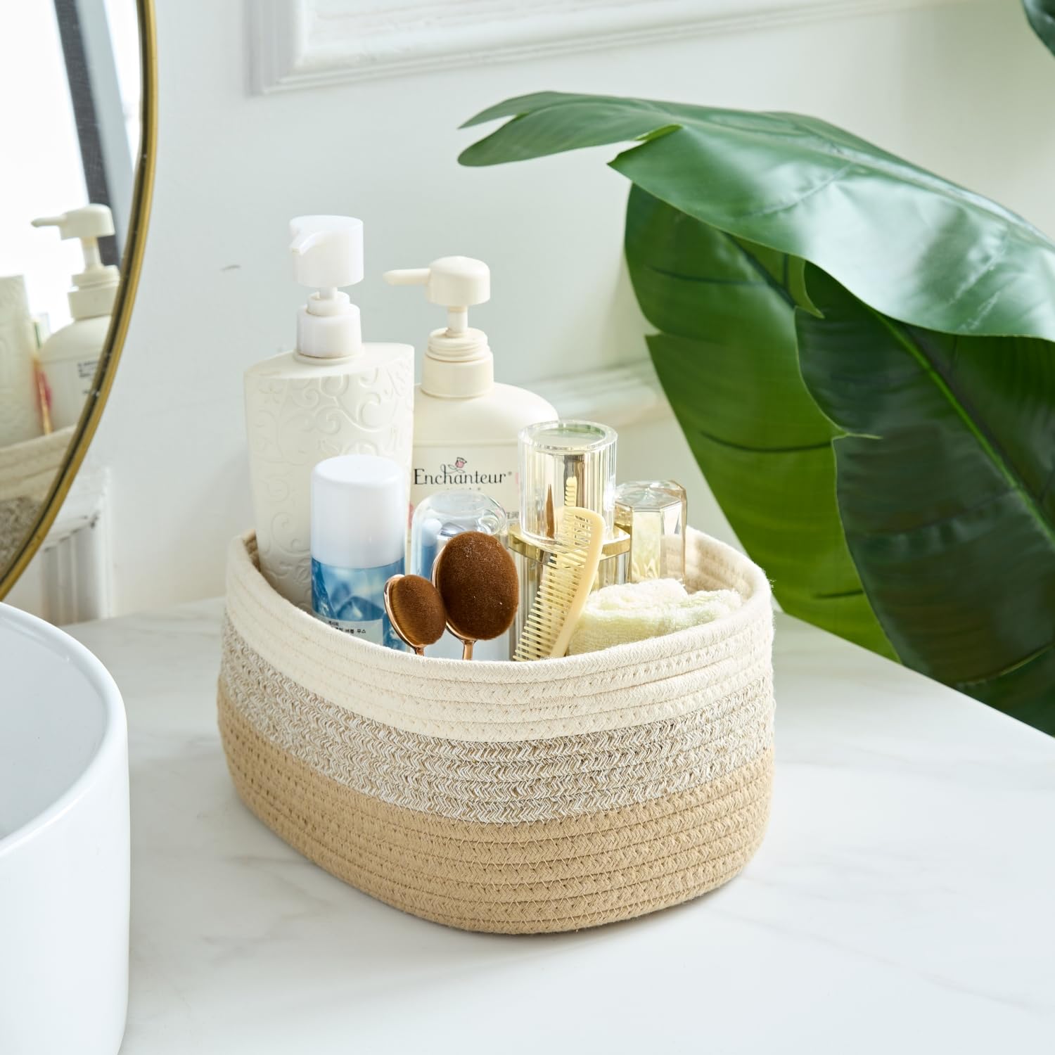 Set 4 Cestini Portaoggetti In Vimini Intrecciato | Multiuso Per Casa E Ufficio - Foto 3