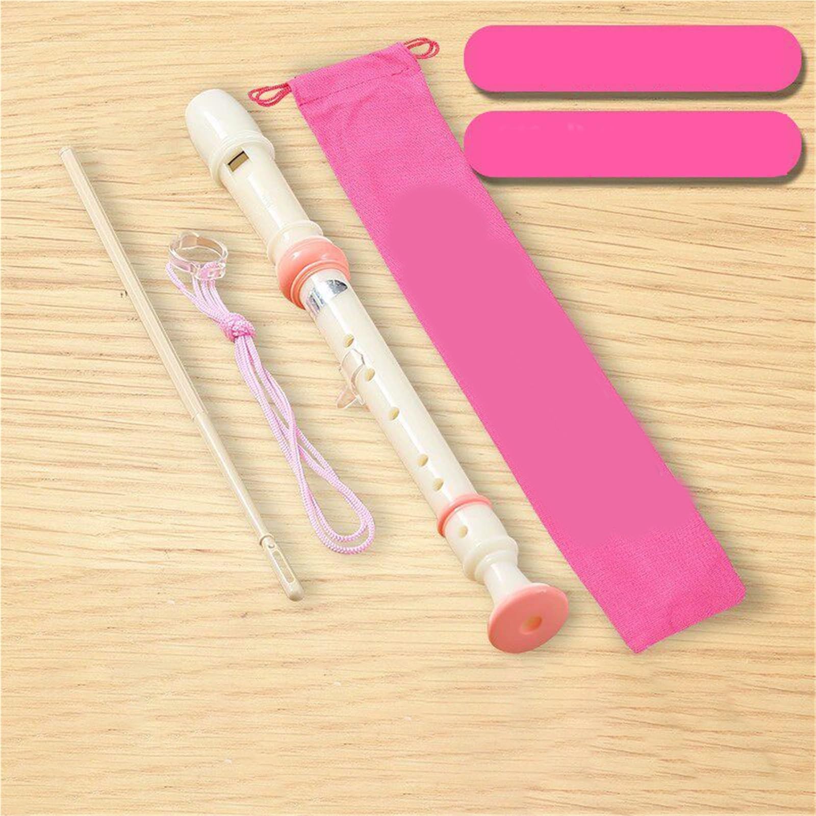 Flauta Dulce Profesional Flauta Dulce Soprano De 6 Agujeros Estilo Alemán: Ideal Para Principiantes Y(Pink)