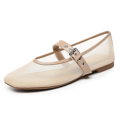 RIHERO Women Mesh Ballet Flats