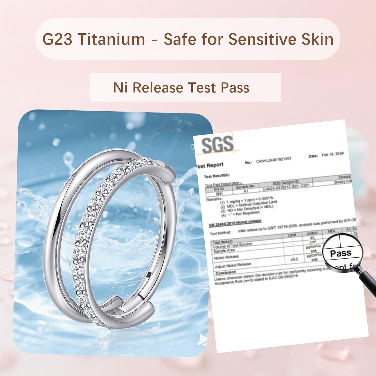 limerencia Nose Rings Hoop - 16G Titanium Nose Ring for Women Men, Hinged Segment Septum Lip Rings Cartilage Conch Rook Helix Tragus Daith Earrings, Piercing Jewelry - Image 7