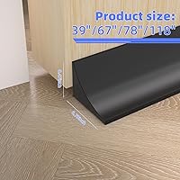 Vista 5 de Barrera de umbral de ducha de 39 pulgadas, sello inferior de puerta de ducha de silicona para tapón de agua, borde flexible para protector