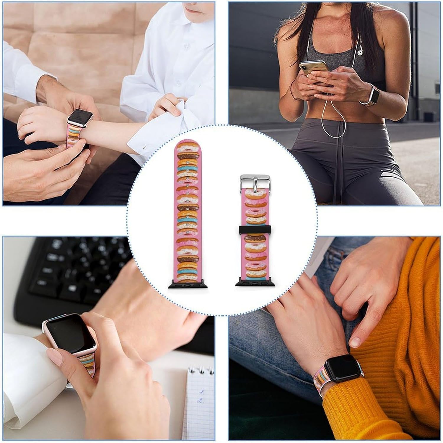 Doughnuts Funny Silicone Sport Straps image 3
