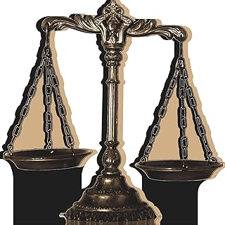 SP13442 Scales of Law and Justice Order Courtroom Prop Cardboard Cutout Standee Standup