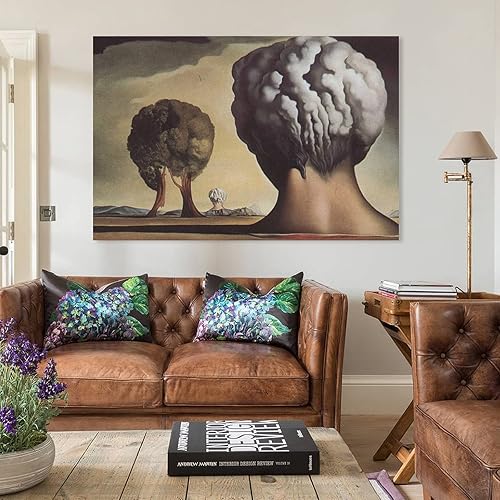 Vista 168 de 40 pinturas famosas de Dali - Salvador Dalí - El Ángelus arquitectónico del mijo - Póster artístico en lienzo y arte de pared, póster moderno