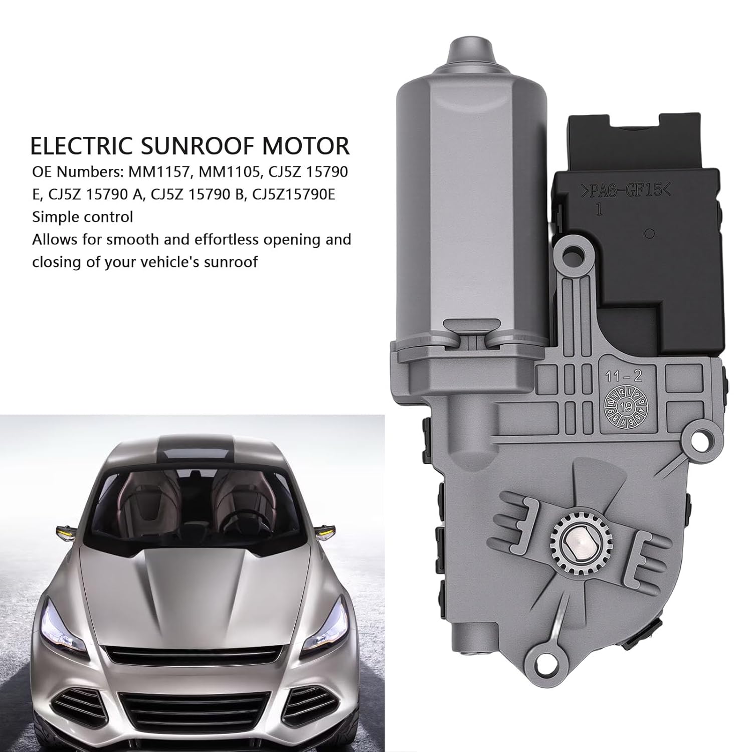 Eujgoov MM1157 MM1105 Sunroof Motor Replacement Metal 14 Pin for Escape Sport Utility 2013 2017 4 Door