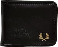 Fred Perry Unisex Pénztárca - Fekete Klasszikus Kétrészes Modell FP-L9280 102, Poliészter Anyagú Elegáns Tárca Férfiaknak és Nőknek 1