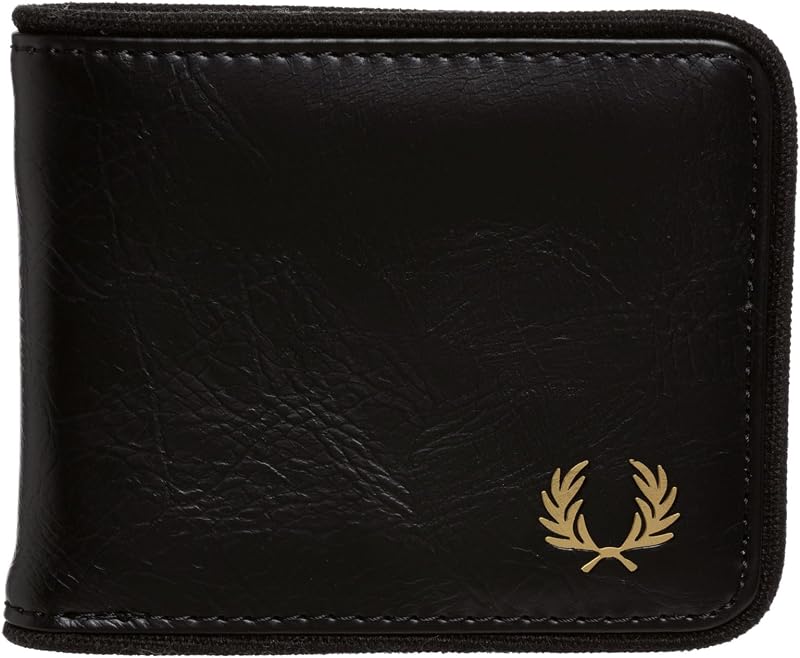Fred Perry Unisex Pénztárca - Fekete Klasszikus Kétrészes Modell FP-L9280 102, Poliészter Anyagú Elegáns Tárca Férfiaknak és Nőknek