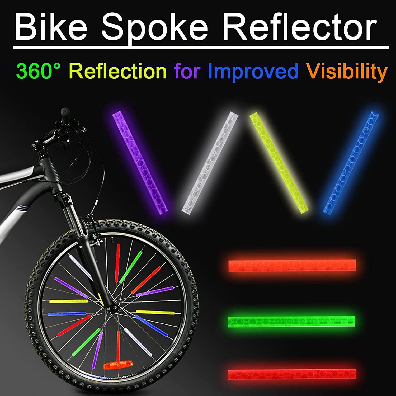 Amazon | 84ピース スポークリフレクター 自転車スポーク リフレクター