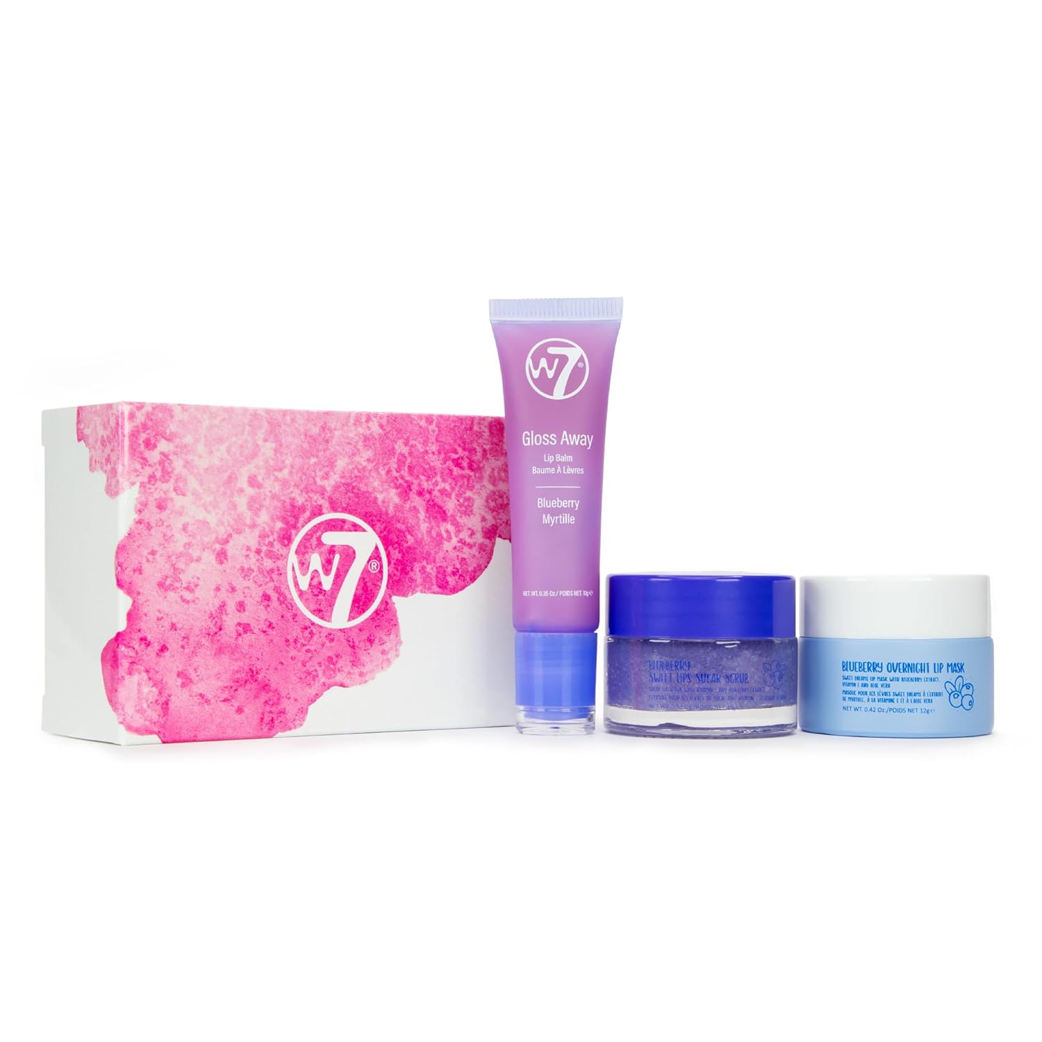 W7 Sweet Dreams Lip Care Trio – 3 Piece Gift Set – Overnight Lip Mask, Lip Balm & Lip Scrub – Blueberry W7 Sweet Dreams Lip Care Trio – 3 Piece Gift Set – Overnight Lip Mask, Lip Balm & Lip Scrub – Blueberry