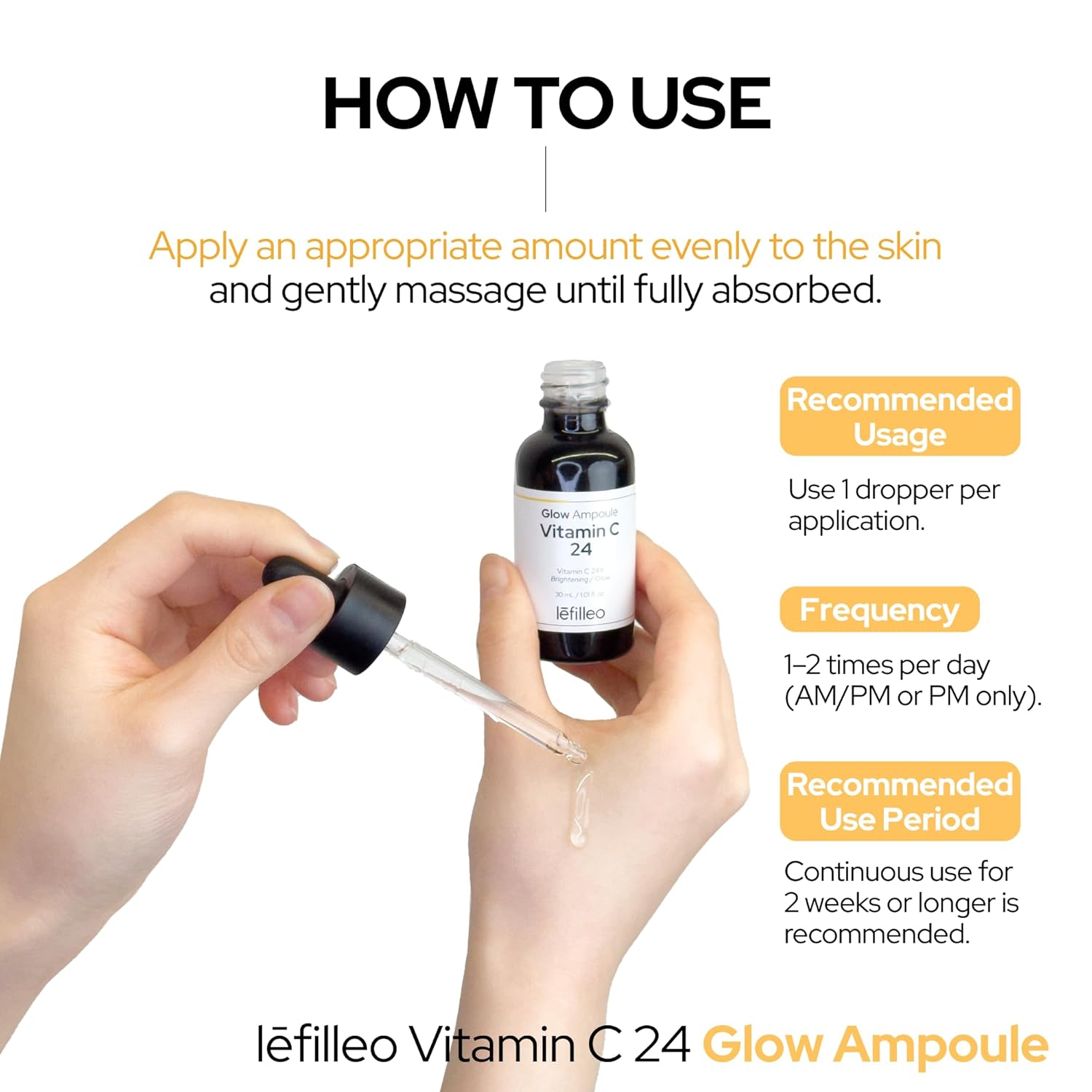 Vitamin C 24 Glow Ampoule | Radiance, Tone Up Care | 24% Vitamin C Complex, Glutathione & Tranexamic Acid | Korean Skincare | 30 mL / 1.01 fl.oz