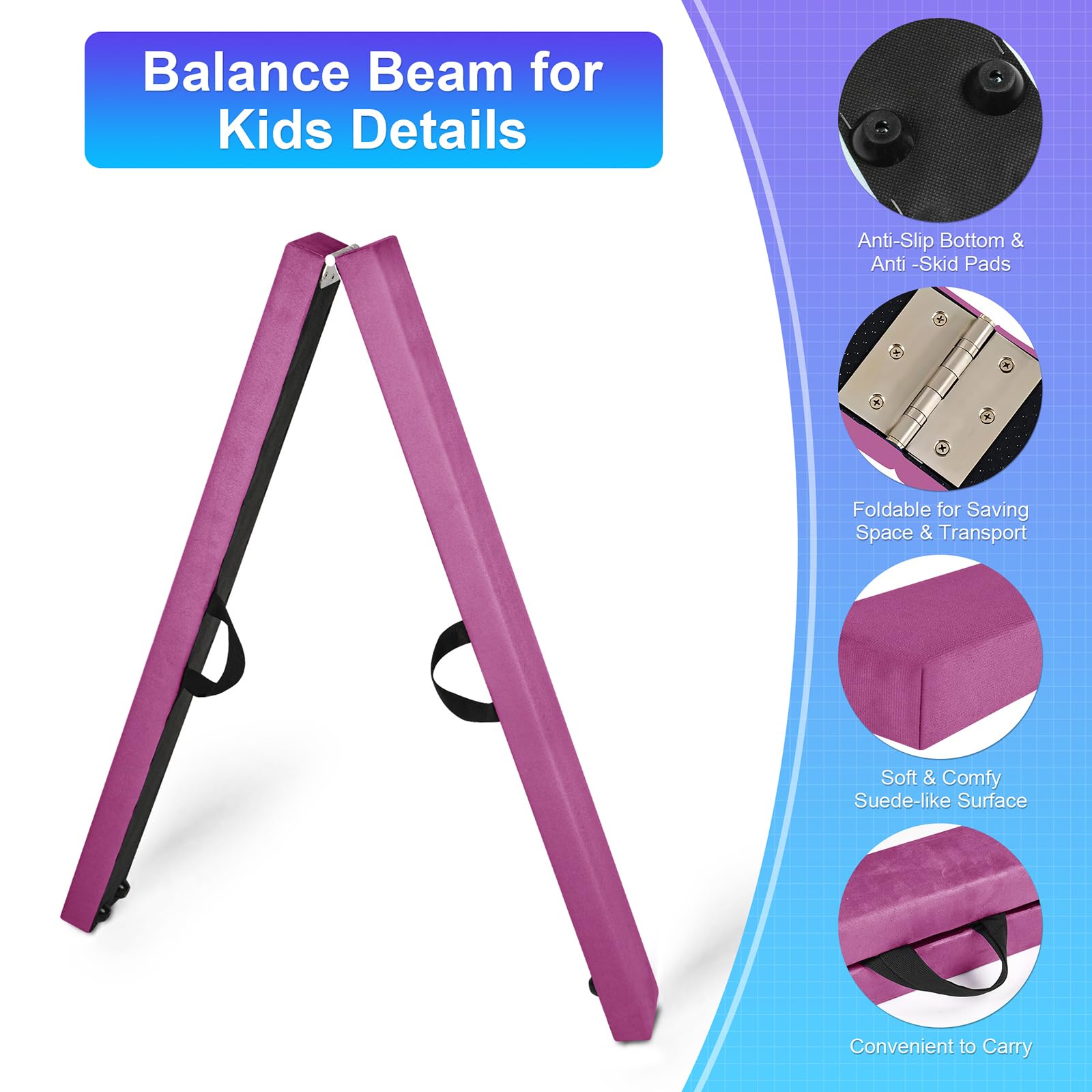 8FT Adjustable&Foldable Gymnastics Balance Beam,Home | Ubuy - View #6
