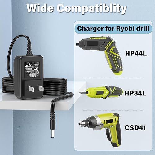 Miniatura 2 de Repuesto de cargador de destornillador de 5 V para Ryobi HP44L HP34L 4V destornillador eléctrico inalámbrico, cable de alimentación adaptador de CA
