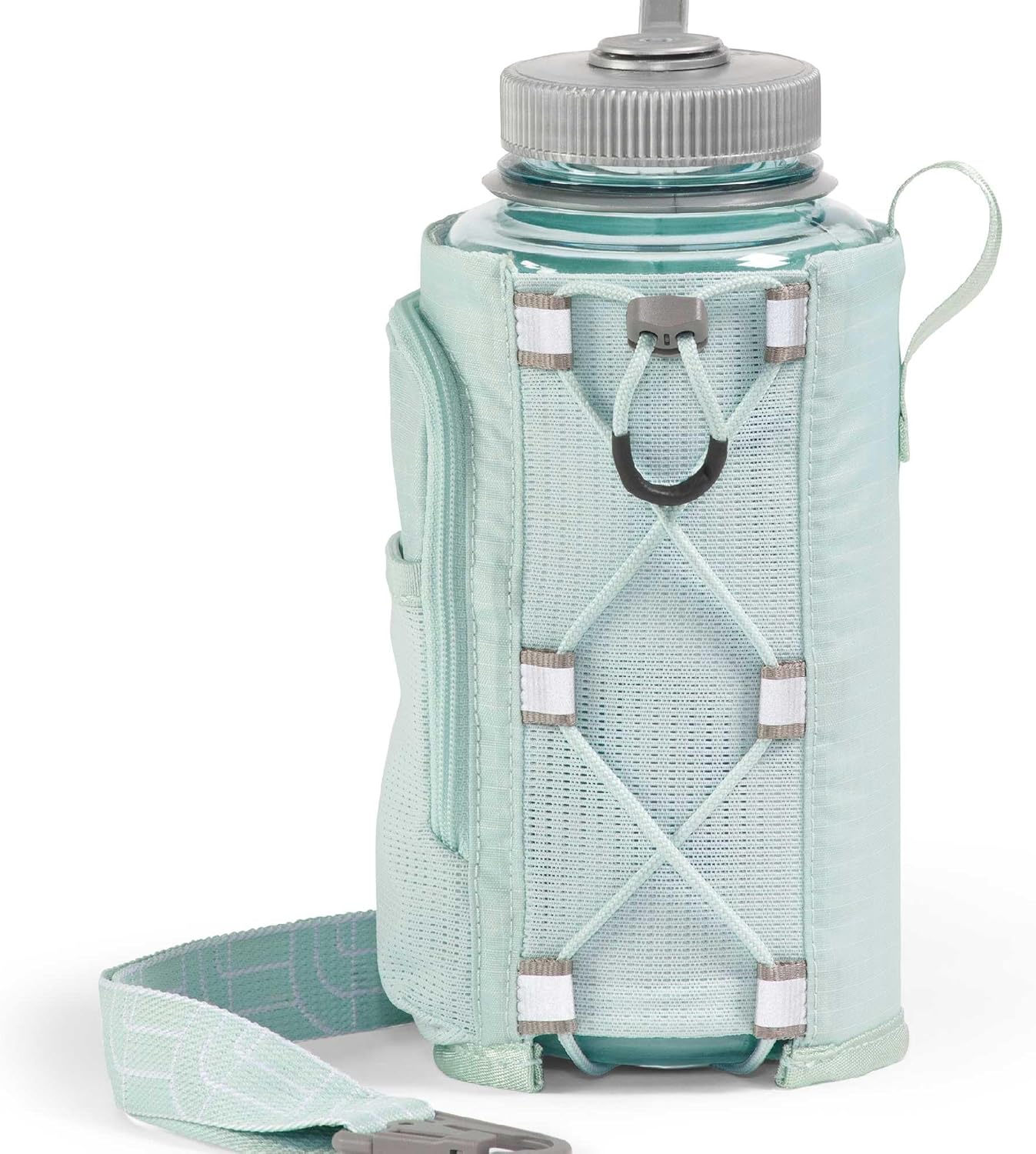 The North Face Borealis Water Bottle Holder - Adjustable Strap, Water-Repellent Finish, External Pocket with Key Hook, Opal Frost, One Size