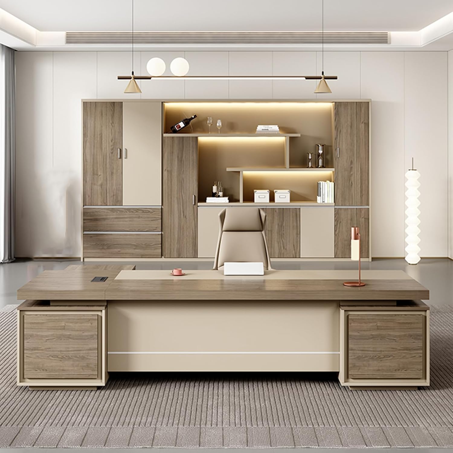 YZABEL Modern L Shaped Office Desk with File Drawers Philippines | Ubuy