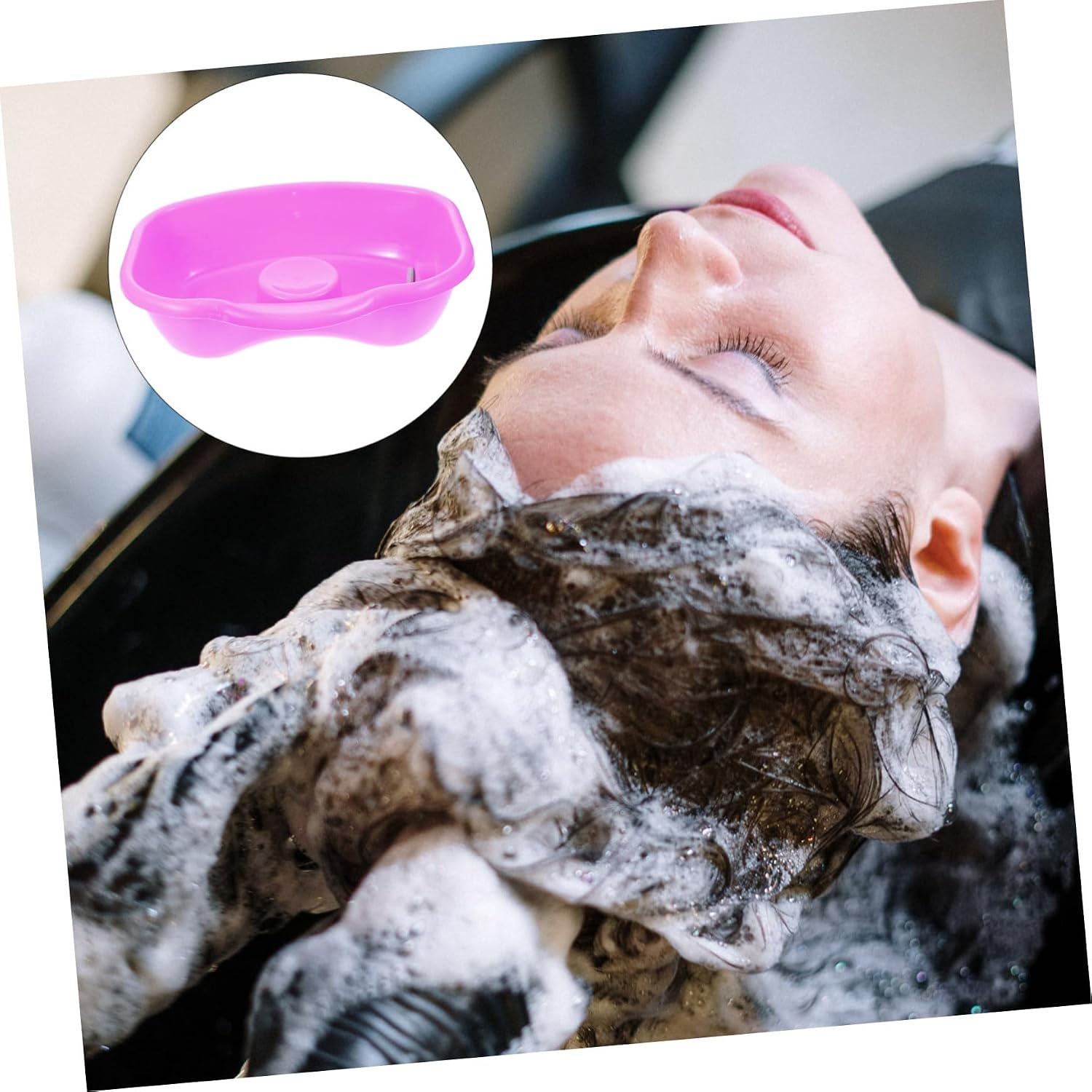 Portable Shampoo Basin for Bedridden with Comfortable Neck Support Hair Washing Sink for Elderly Disabled Pregnant Women and Teens Convenient at-Home Hair Wash Tray with Thickened