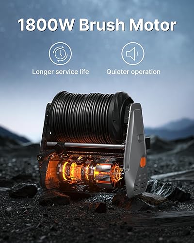 Miniatura 3 de Giraffe Tools Lavadora a presión montada en la pared G30 con motor mejorado de 1800 W, máximo 2900 PSI, lavadora eléctrica de 2.2 GPM con manguera