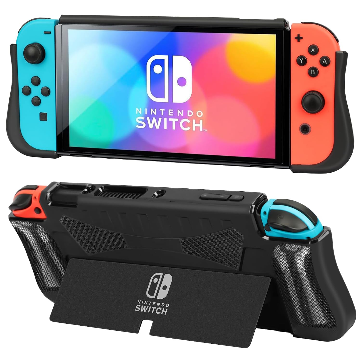 FYY Dockable Case for Nintendo Switch Oled Case Cover with 2 Game Card Slots Thumbnail