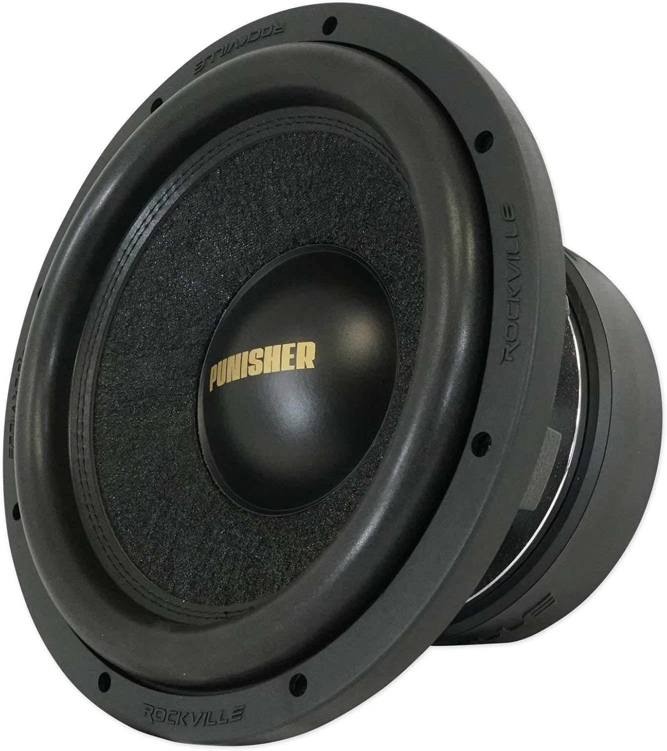 Rockville Punisher 12D2 12" 5600W Peak/1400W RMS Car Audio Subwoofer, Dual 2-Ohm, High-Excursion, Cast Basket, Black Paper Cone, for Car Audio Systems and Bass Competitions