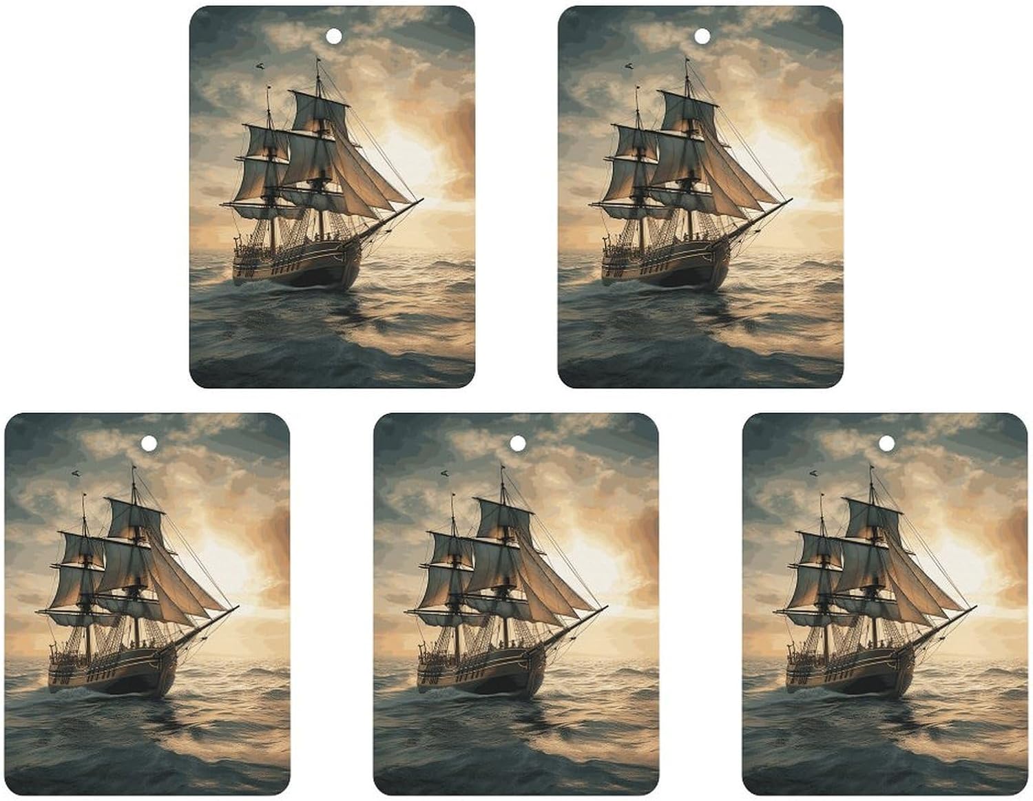 5 Pcs Car Air Fresheners Hanging Air Freshener Ship Sailing Alone Hanging Scented Cards Fragrance Scented Cards for Car Car Aromatherapy Tablets for Car