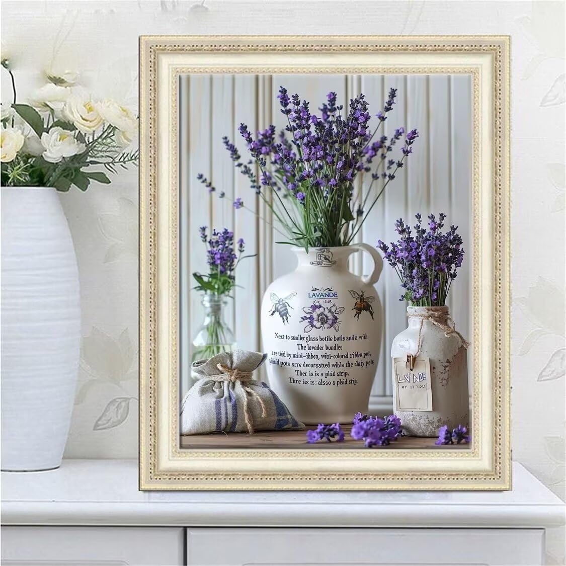 DIY Malarstwo diamentowe 5D, sztuka diamentowa, lawenda, wazon, zestawy dla dorosłych, sztuka ze strasu, haft, artykuły rzemieślnicze, dla dzieci i dorosłych, idealna dekoracja ścienna do domu,