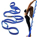A AZURELIFE Premium Durable Stretch Straps with Loops, Stretching Strap for Physical Therapy, Multi-Loop Yoga Strap Fitness Exercise Strap for Yoga, Pilates, Dance, Flexibility&Exercise