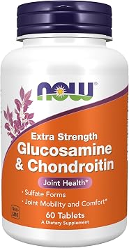 NOW Supplements, Glucosamine & Chondroitin, Sulfate Forms, 60 Tabs