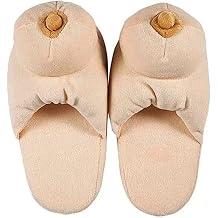 DSORVICD Funny Unisex Adult Novelty Slippers - Gag Gifts Anti Slip House Winter Furry Slippers for Women Men