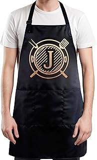 InnoBeta Personalized Aprons for Men with Pockets, Grilling BBQ aprons, Unique Gifts for Cooks