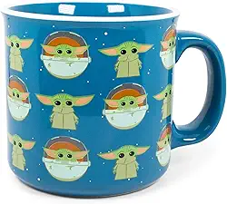 Silver Buffalo Caneca de café Star Wars The Mandalorian Repeat Poses de cerâmica estilo campista, 590 ml