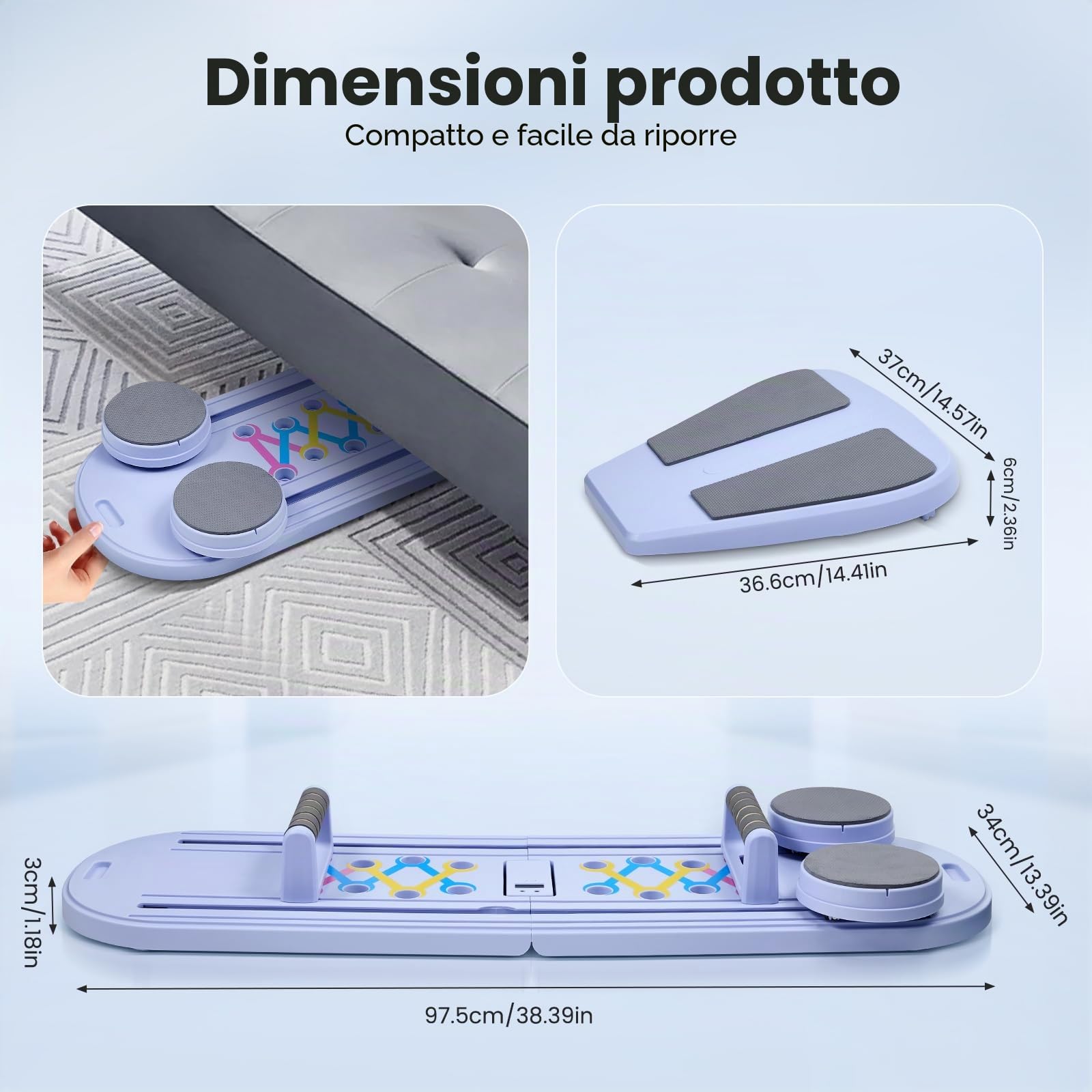 5 in 1 Pilates riformare macchina per la casa Tavola addominale pieghevole con rimbalzo automatico Ruota addominale Pilates attrezzature di allenamento per tutto il corpo Pilates reformer