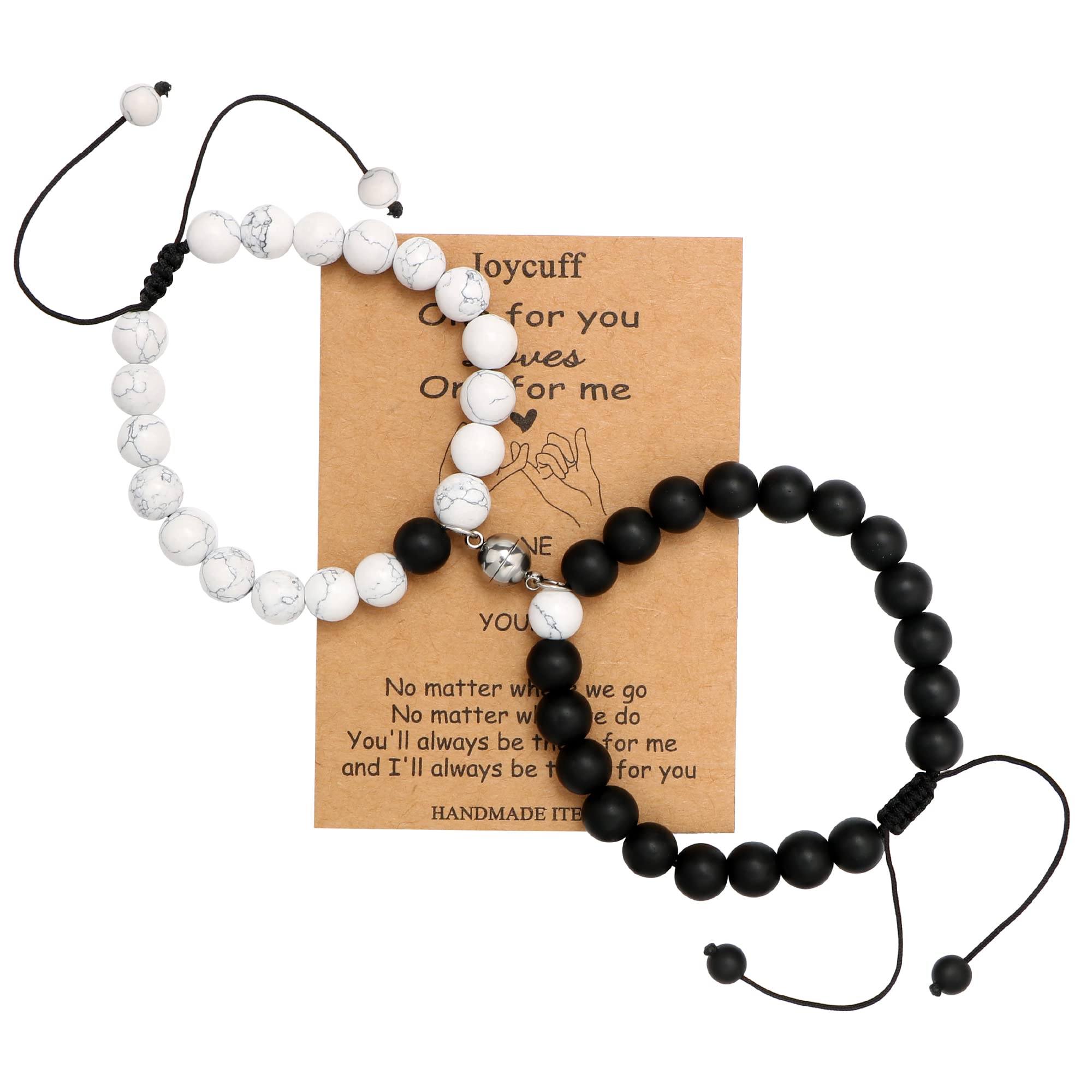 JoycuFF Matching Bracelet for Couples Friendship Birthday Christmas Anniversary Valentine's Day Gifts for Women Men Boyfriend Girlfriend Husband Wife Bead Bracelets