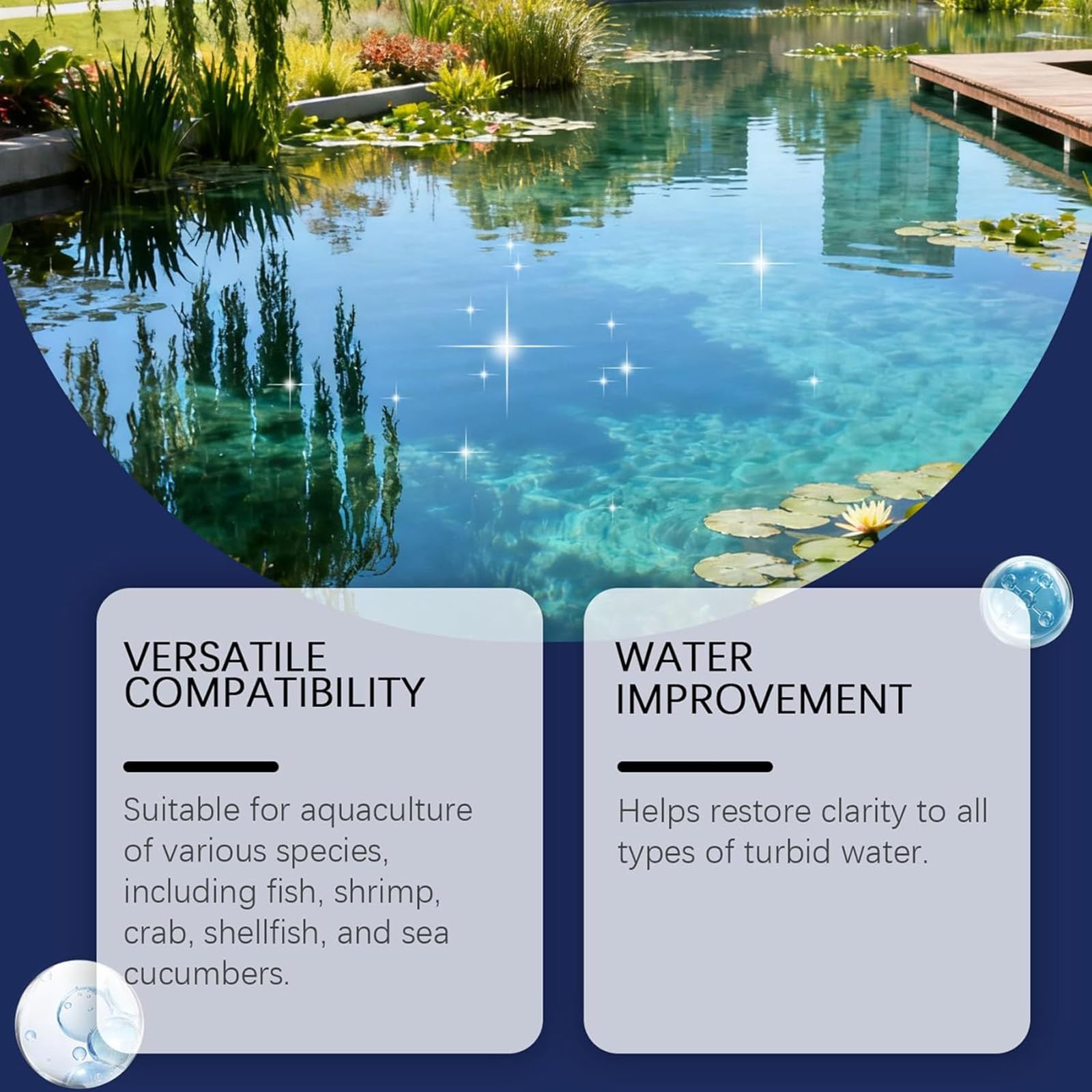 Aqua Guardian Pro Formula for Pond, 2026 Nouvelle Poudre de Soin Aquatique, Traitement de l'eau Facile à mélanger pour Poissons, crevettes et crabes, Transparente Longue durée (4pcs)